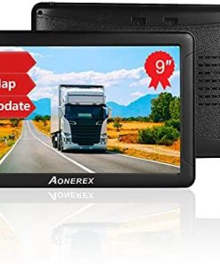 GPS Navigation for Car Truck 9 inch Lorry HGV Voice GPS Navigation with Speedometer Speeding Camera Warning, Lifetime Map Update, 2021 map
