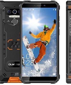 Rugged Cell Phone Unlocked OUKITEL WP5 Pro, 8000mAh Battery, 4GB+64GB ROM, Android 10 Rugged Smartphone, 5.5 Inch IP68 Waterproof Shockproof Phone with 4 LED Flashlights, Triple Camera, Dual SIM 4G