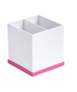 Amazon Basics Pen Organizer - Pink and White