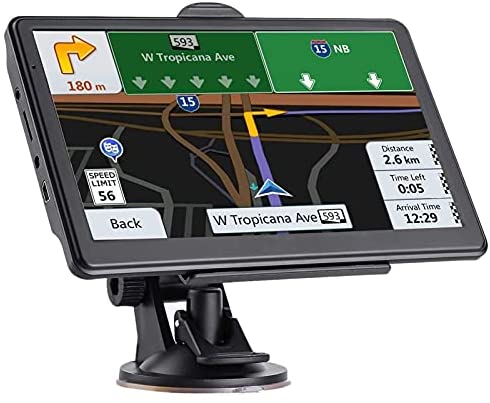 GPS Navigation for Car,Latest 2021 Map 7 inch Touch Screen Car GPS 256MB-8GB, Voice Turn Direction Guidance, Support Speed and Red Light Warning, Pre-Installed North America Lifetime map Free Update’