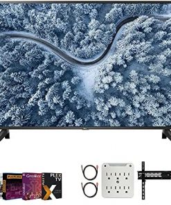 LG 55UP7000PUA 55 inch UP7000 Series 4K LED UHD Smart webOS TV 2021 Model Bundle with Premiere Movies Streaming 2020 + 37-70 Inch TV Wall Mount + 6-Outlet Surge Adapter + 2X 6FT 4K HDMI 2.0 Cable