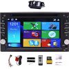 Upgrade Version With Camera ! 6.2" Double 2 DIN Car DVD CD Video Player Bluetooth GPS Navigation Digital Touch Screen Car Stereo Radio Car PC 800MHZ CPU