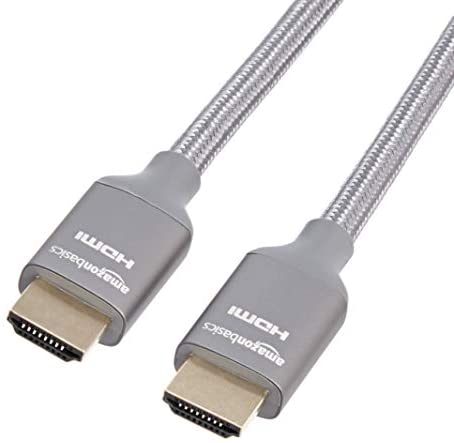 Amazon Basics High-Speed HDMI Cable (48Gbps, 8K/60Hz ) - 6 Feet, Dark Gray