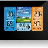 SOOTOP Digital Forecast Weather Station, with Clock and Temperature, Humidity, Barometer, Alarm, Moon Phase, Outdoor Sensor