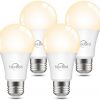 Smart Light Bulbs, Nitebird Dimmable LED Bulbs Work with Alexa and Google Home, 2700K Warm White 800 Lumens WiFi Light Bulb, A19 E26 75W Equivalent, 2.4GHz WiFi Only, No Hub Required, 4 Pack