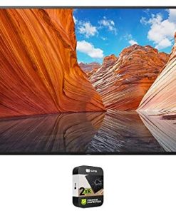 Sony KD65X80J 65 inch X80J 4K Ultra HD LED Smart TV 2021 Model Bundle with Premium 2 Year Extended Protection Plan