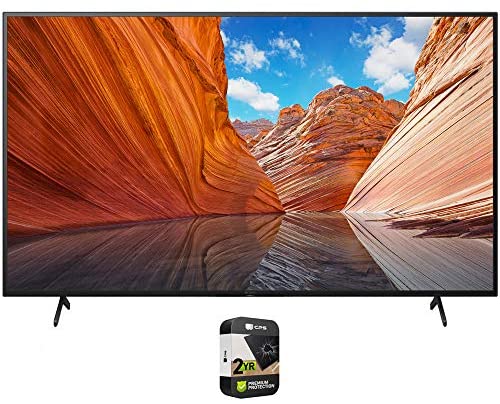 Sony KD65X80J 65 inch X80J 4K Ultra HD LED Smart TV 2021 Model Bundle with Premium 2 Year Extended Protection Plan