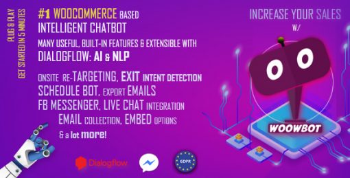 ChatBot for WooCommerce - Retargeting, Exit Intent, Abandoned Cart, Facebook Live Chat - WoowBot
