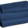 Amazon Basics Lightweight Super Soft Easy Care Microfiber Bed Sheet Set with 14" Deep Pockets - Twin, Navy Blue