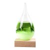Alueery Colorful Drop-Shaped Storm Glass Weather Station Unique Weather Forecast Expert, Perfect Home and Office Decoration (Green, 2.4x2.4x4.7inch)
