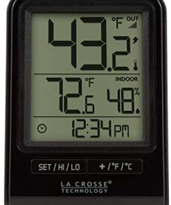 La Crosse Technology 308-1409BT-CBP Wireless Temperature Station, Black