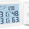 ORIA Weather Station, Indoor Outdoor Thermometer Hygrometer with Remote Sensor, Digital Wireless Temperature and Humidity Monitor with Remote Sensor, Time, Backlight
