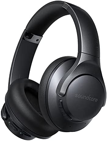 Soundcore by Anker Life Q20+ Active Noise Cancelling Headphones, 40H Playtime, Hi-Res Audio, Soundcore App, Connect to 2 Devices, Memory Foam Earcups, Bluetooth Headphones for Travel, Home Office
