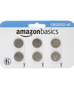 Amazon Basics 6 Pack CR2032 3 Volt Lithium Coin Cell Battery, Long Lasting Power in Child Resistant Packaging