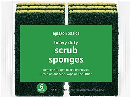 Amazon Basics Heavy Duty Sponges, 6-Pack