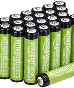 Amazon Basics 24-Pack AAA Performance 800 mAh Rechargeable Batteries, Pre-Charged, Recharge up to 1000x