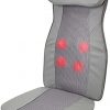 Amazon Basics Shiatsu Massage Full Seat Cushion with Infrared Heat and Deep Tissue Kneading Rotation for Home or Office Chair Use - Grey