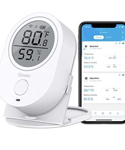 Govee WiFi Temperature Humidity Monitor, Wireless Digital Indoor Hygrometer Thermometer with App Alerts, Smart Sensor Humidity Gauge for Home Pet Garage Cropper Greenhouse, H5051(Not Support 5G WiFi)