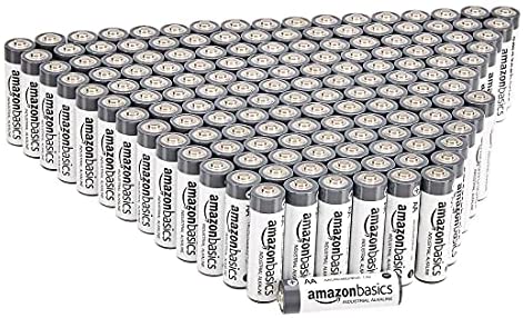 Amazon Basics 150 Pack AA Industrial Alkaline Batteries, 5-Year Shelf Life, Easy to Open Value Pack