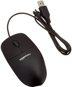 Amazon Basics 3-Button Wired USB Computer Mouse - 30-Pack, Black
