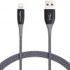 Amazon Basics New Release Double Nylon Braided Lightning to USB Cable - MFi Certified Apple iPhone Charger, 20,000 Bend Lifespan - Dark Gray, 6-Ft