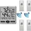 Ambient Weather WS-08-X4 Wireless Indoor/Outdoor 8-Channel Thermo-Hygrometer with Daily Min/Max Display with Four Remote Sensors