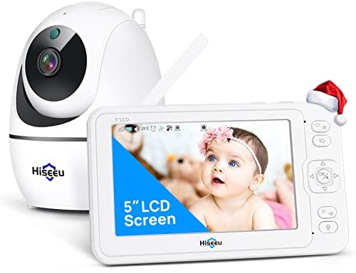 Baby Camera Monitor,5" Video Baby Monitor with 1080P Camera,2-Way Talk,Sound Detect and Audible Alarm,Clear Night Vision,24Hrs Standby,900ft Range,PTZ Wireless Portable Baby Monitor(No WiFi Required)