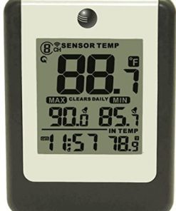Ambient Weather WS-14-C 8-Channel Thermometer with Daily Min/Max Display, Console Only