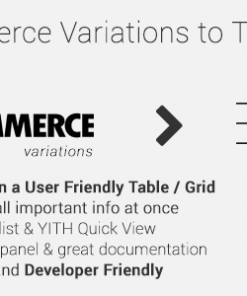 Woocommerce Variations to Table - Grid