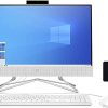 2021 HP 22 All in One Desktop, 22" FHD Display, Intel Celeron G5905T Processor, 12GB DDR4 Memory, 1TB PCIe NVMe M.2 SSD, Pop-up Webcam, DVD-RW, USB Wired Mouse & Keyboard, Windows 10 Home, White