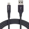 Amazon Basics USB A Cable with Lightning Connector, Premium Collection, MFi Certified Apple iPhone Charger, 10 Foot, 12 Pack, Black