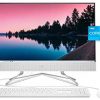 HP All-in-One Desktop PC, 11th Gen Intel Core i3-1115G4 Processor, 8 GB RAM, 512 GB SSD Storage, Full HD 23.8” Display, Windows 10 Home, Remote Work Ready, Mouse and Keyboard (24-dp1250, 2021)
