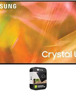 Samsung UN50AU8000FXZA 50 Inch UHD 4K Crystal UHD Smart LED TV 2021 Bundle with Premium 1 YR CPS Enhanced Protection Pack