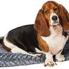 Amazon Basics Pet Dog Bed Pad, 35 x 23 x 3 Inch - Medium, Gray Swirl