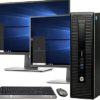 HP 600 G1 SFF Computer Desktop PC, Intel Core i7 3.4GHz Processor, 16GB Ram, 128GB M.2 SSD, 2TB HDD, Wireless Keyboard Mouse, WiFi | Bluetooth, New HP Dual 27 FHD LED Monitor, Windows 10 (Renewed)