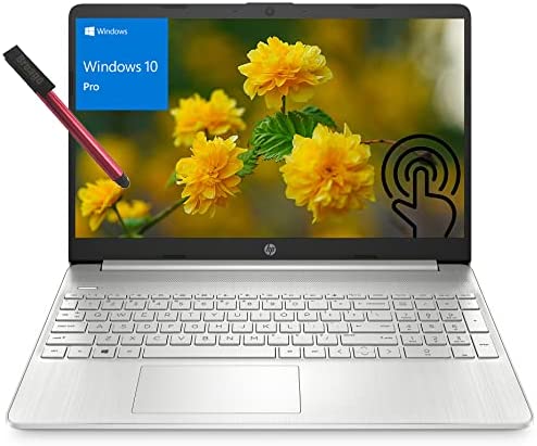 HP 15 15.6" FHD Touchscreen Windows 10 Pro Business Laptop Computer, Quad-Core i7-1165G7 up to 4.7GHz, 12GB DDR4 RAM, 256GB PCIe SSD, 802.11AC WiFi, Bluetooth 4.2, Type-C, Broage 64GB Flash Stylus