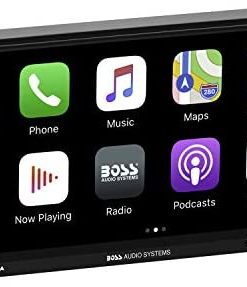 BOSS Audio Systems BVCP9700A Car Audio Stereo System - Apple CarPlay, Android Auto, 7 Inch Double Din, Touchscreen, Bluetooth Audio and Calling Head Unit, Radio Receiver, No CD Player, for Amplifier