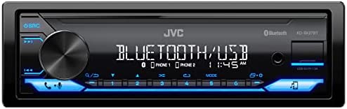 JVC KD-SX27BT Bluetooth Car Stereo Receiver with USB Port – AM/FM Radio, MP3 Player, High Contrast LCD, Detachable Face Plate – Single DIN – 13-Band EQ