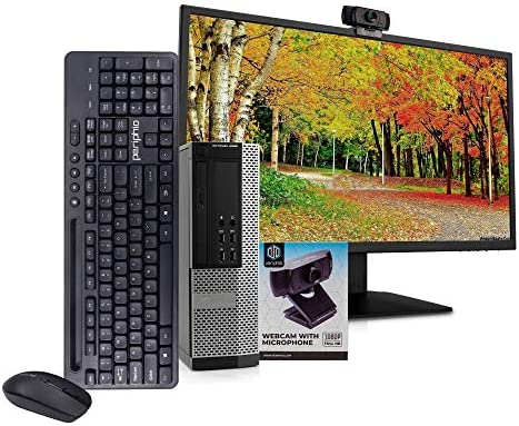 Dell 9020 PC Desktop Computer, i5-4570, 16GB RAM, 512GB SSD, Windows 10 Pro, New 23.6-inch Monitor, New 1080p Webcam, New Wireless Keyboard & Mouse, New 16GB Flash Drive, WiFi (Renewed)