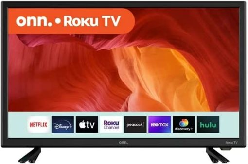 Onn 24-Inch Class HD LED Smart TV 720p Resolution, 60 Hz Refresh Rate, DLED Display, Wireless Streaming 100012590 (Renewed)