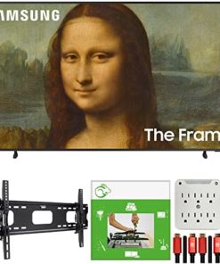 SAMSUNG QN75LS03BA 75 inch The Frame QLED 4K UHD Quantum HDR Smart TV (2022) Bundle with TaskRabbit Installation Services + Deco Gear Wall Mount + HDMI Cables + Surge Adapter