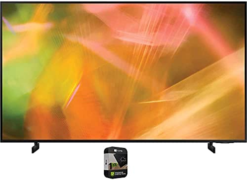 Samsung UN43AU8000FXZA 43 Inch 4K Crystal UHD Smart LED TV 2021 Bundle with Premium 1 YR CPS Enhanced Protection Pack