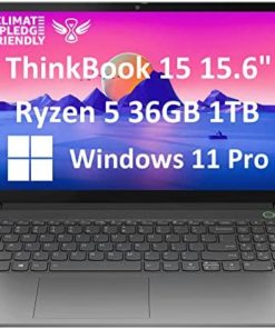 Lenovo ThinkBook 15 Gen 3 15.6" FHD (36GB DDR4 RAM, 1TB PCIe SSD, AMD 6-Core Ryzen 5 5500U (Beat i7-1165G7), Anti-Glare, Webcam) Business Laptop, Backlit Keyboard, Fingerprint, Type-C, Win 11 Pro